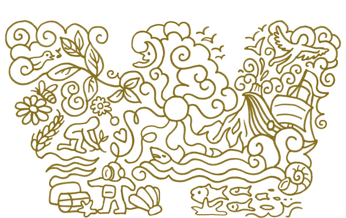Cover illustration Wonderlust: De kunst van een mooi leven
