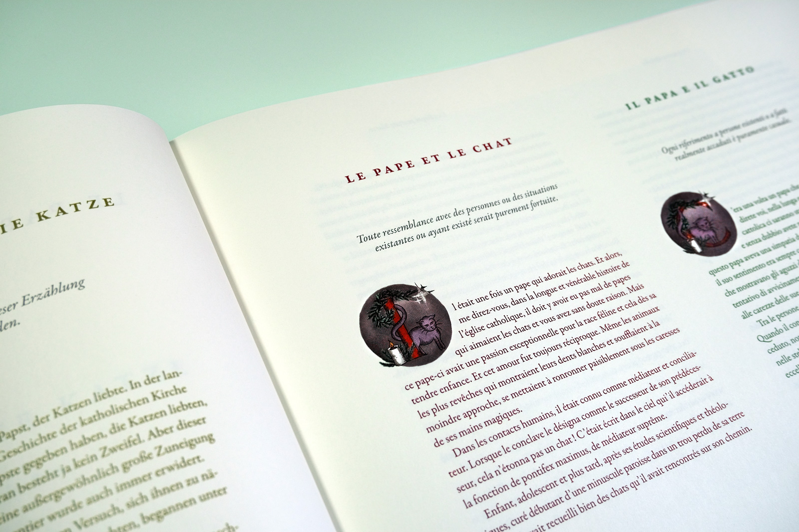 Book design The Pope and the Cat
