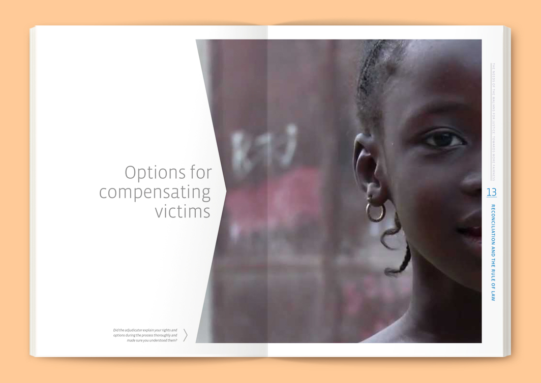 Magazine ontwerp: The Needs of the Malians for Justice