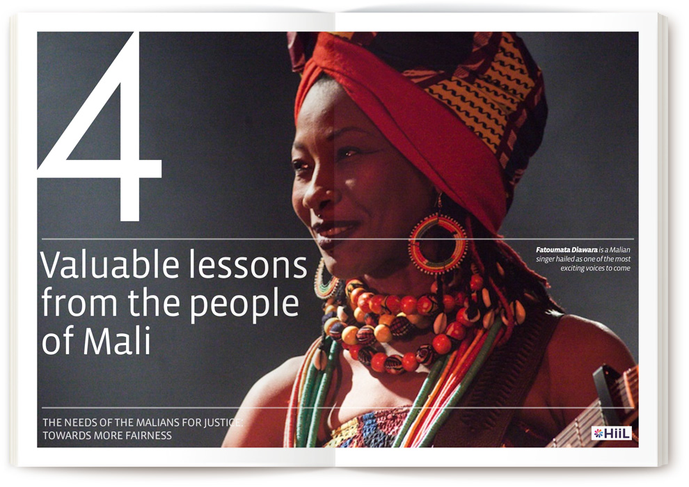 Magazine ontwerp: The Needs of the Malians for Justice