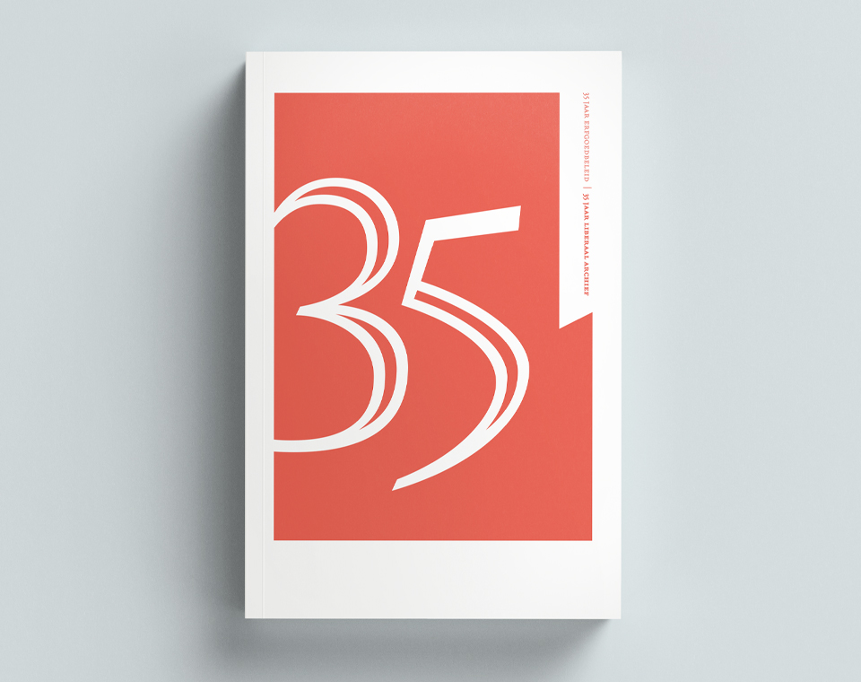 Cover design for 35 jaar erfgoedbeleid | 35 jaar Liberaal Archief