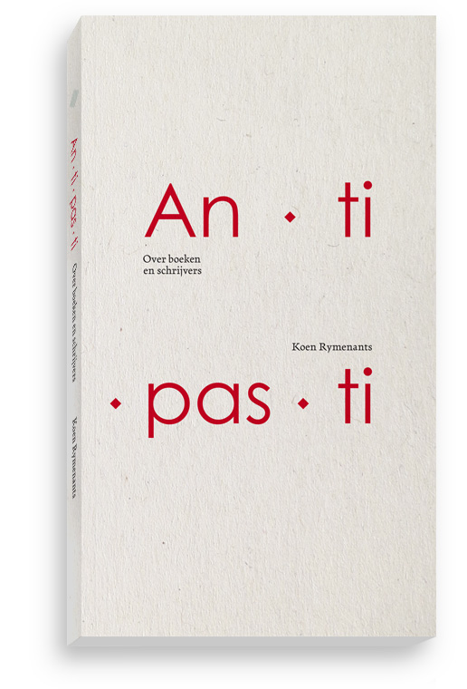 Boekontwerp van Antipasti: over boeken en schrijvers (Koen Rymenants)