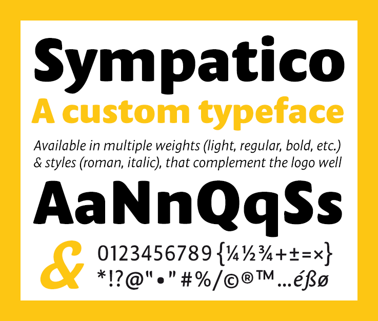 Sympatico, custom type design Jumbo Supermarkets