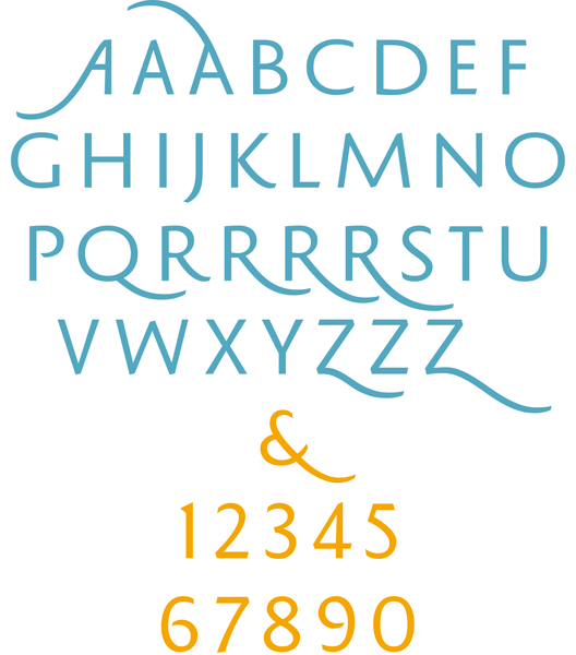 Original type design Victoria font lunchroom Ode