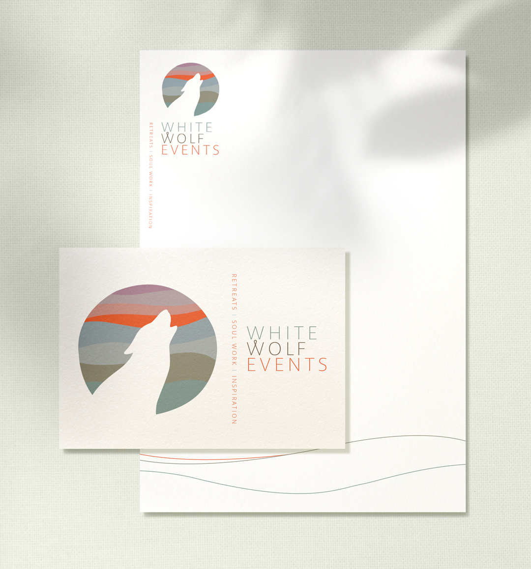 Design logo and visual identity White Wolf events