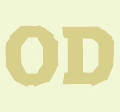 Custom typeface font "OD design"