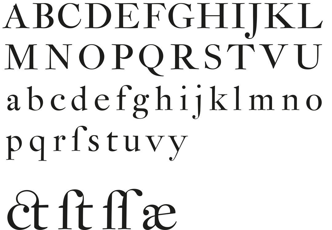 Type design Rosart historical font revival